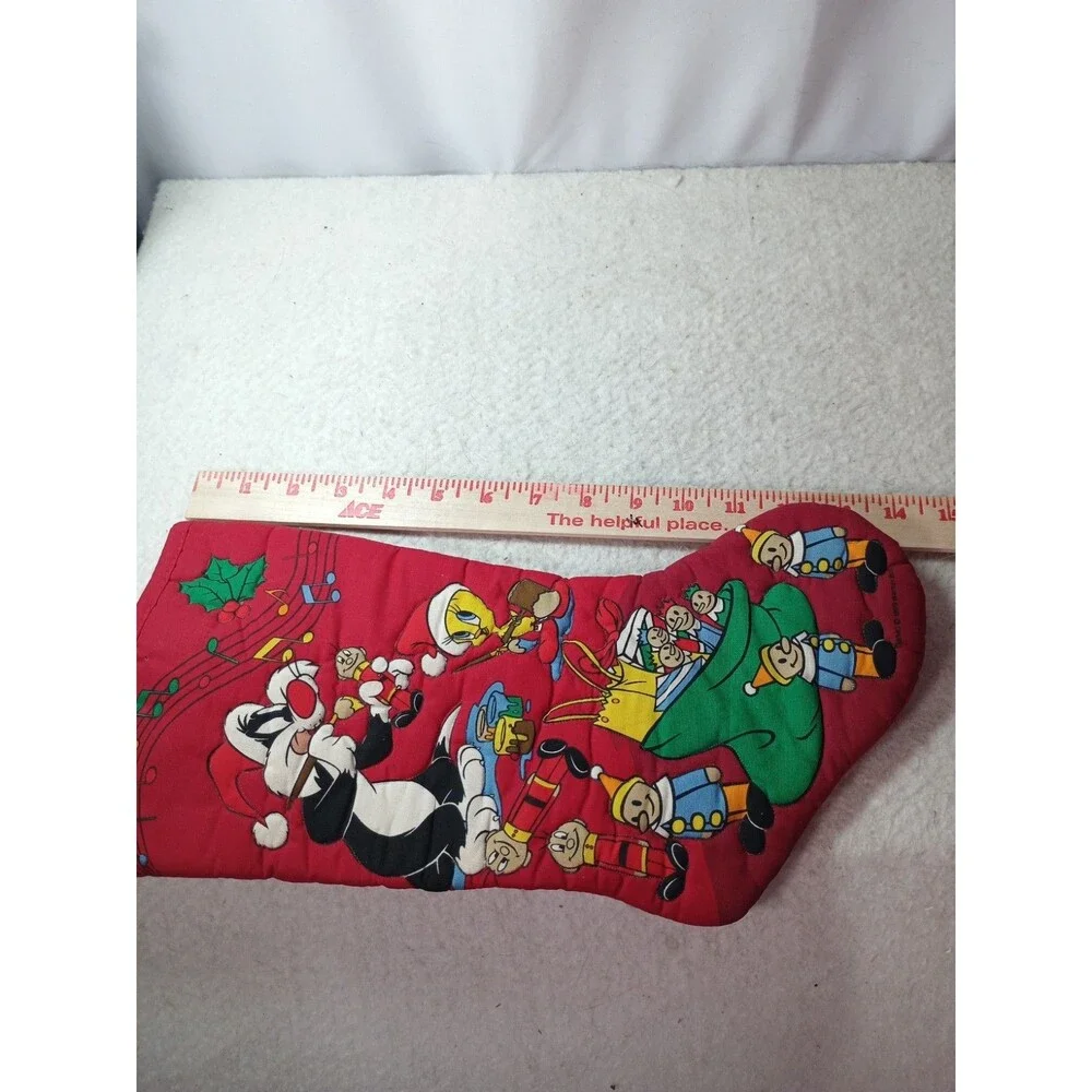 1999 Looney Tunes Christmas Stocking Sylvester Tweety  Warner Bros Vintage